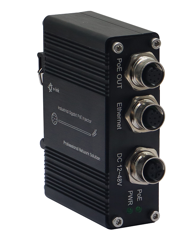 Power Over Ethernet - EN50155 산업용 M12 PoE 인젝터 12-48V