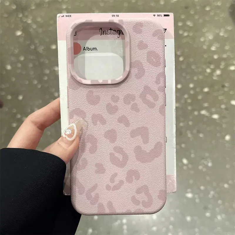 Receipt Printer Thermal - 핑크 레오파드 프린트 리치 패턴 실리콘