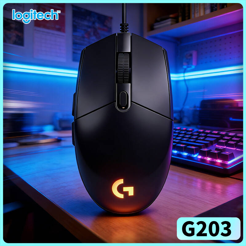 Logitech Mouse G203 - 로지텍 G203 라이트싱크 유선 마우스 게이밍-그레이드