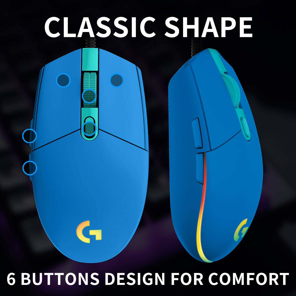 로지텍 G203 유선 게이밍 마우스 스내피 버튼 피드백 - Logitech Mouse G203 리뷰 및 가격